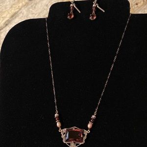 Antiqued Sterling Silver, Amethyst and Freshwater Pearls Set